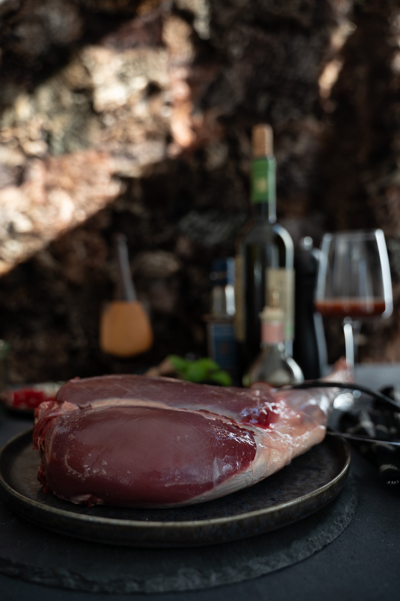 Reh Keule mit Knochen