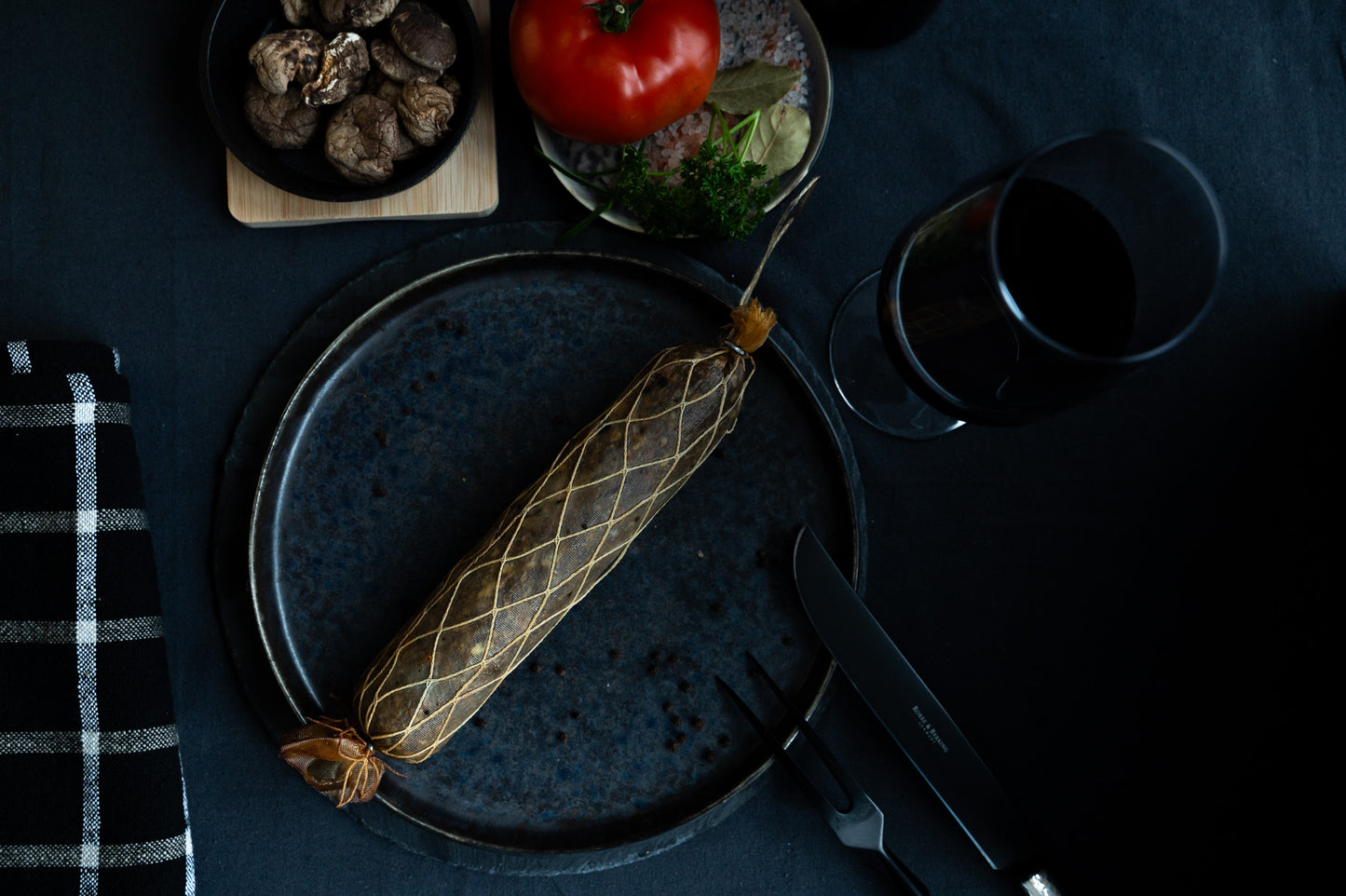 Reh Knoblauch Salami