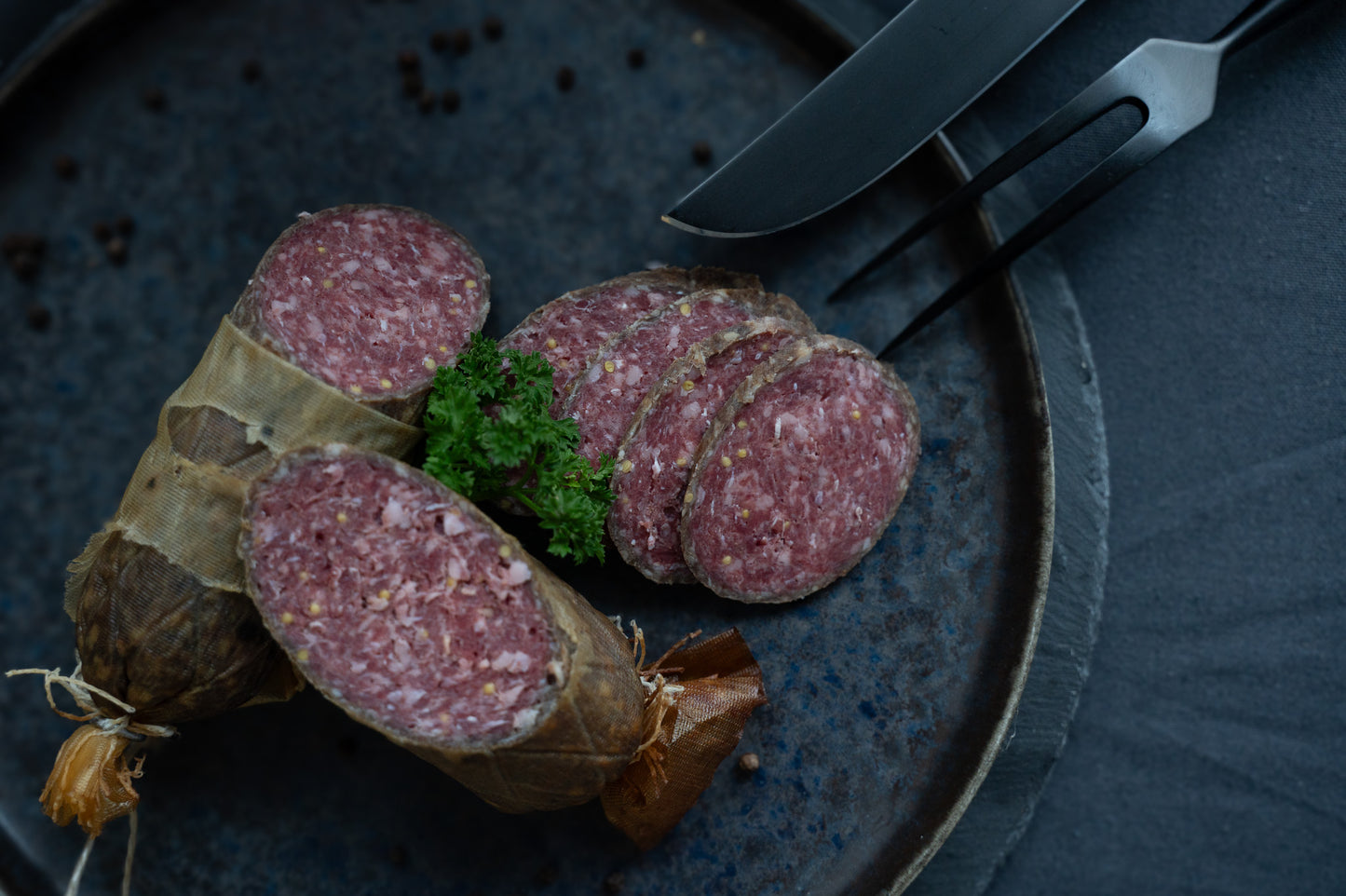 Reh Knoblauch Salami