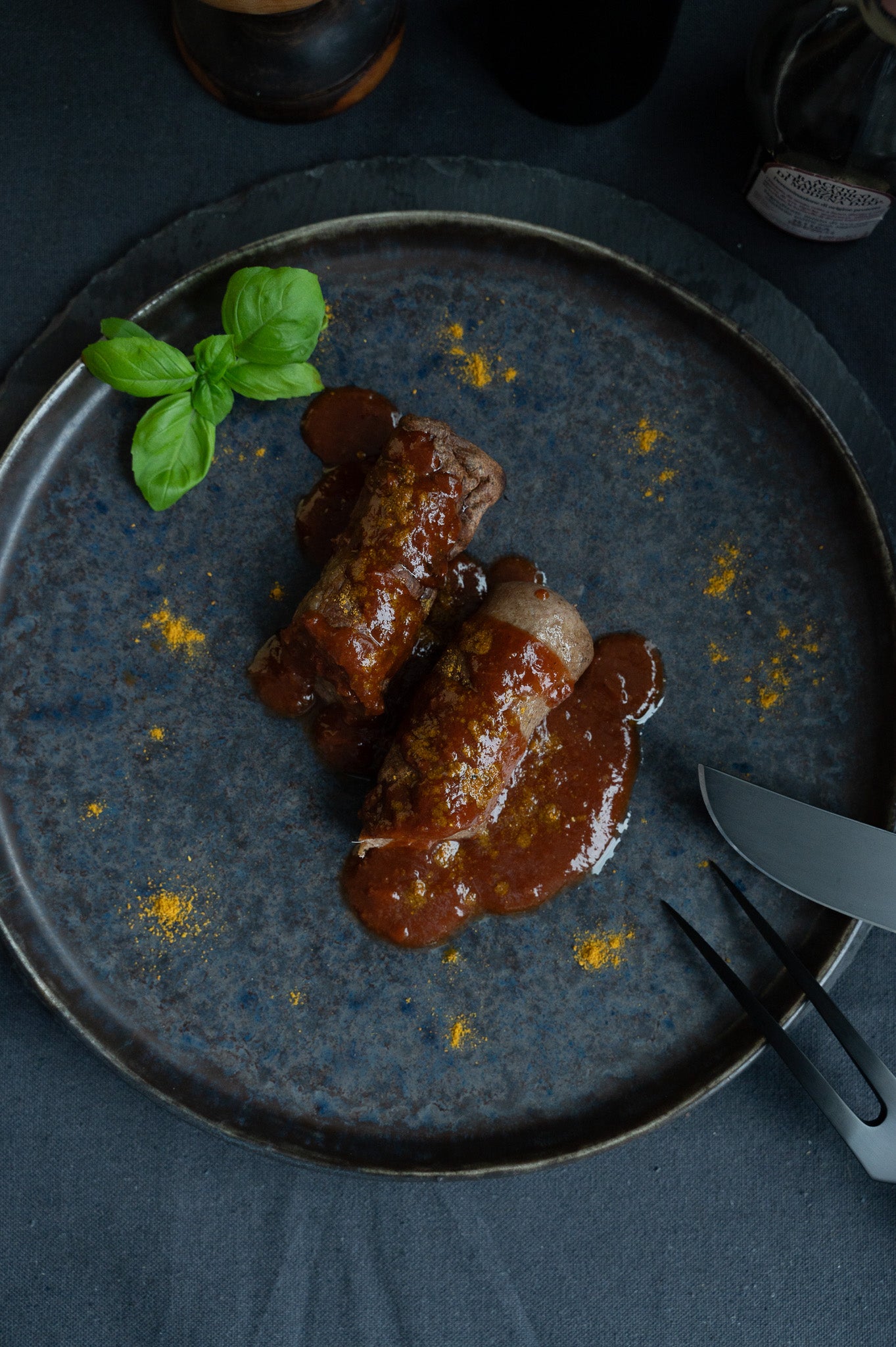 Wildschwein Currywurst ohne Darm