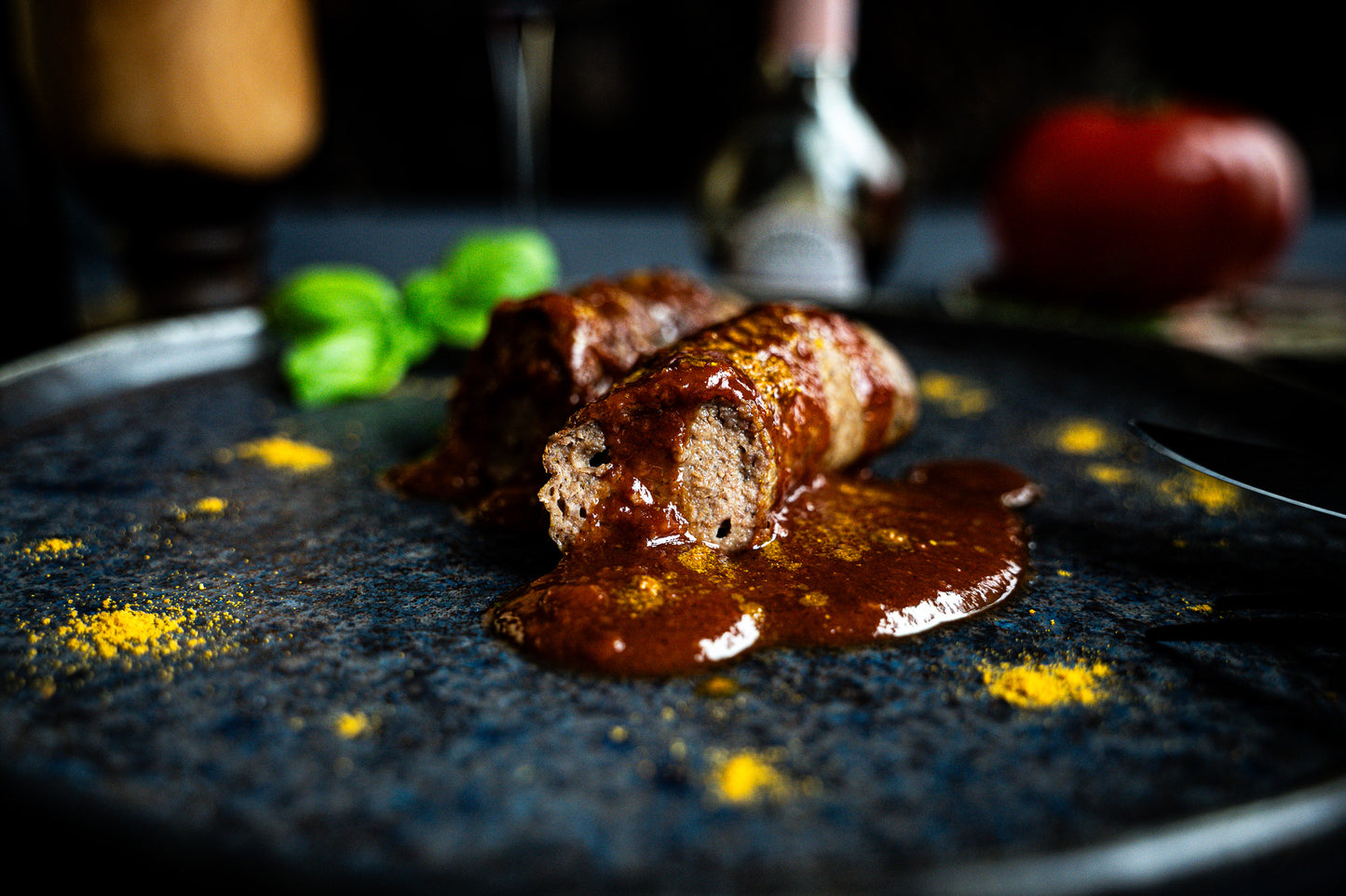 Wildschwein Currywurst ohne Darm