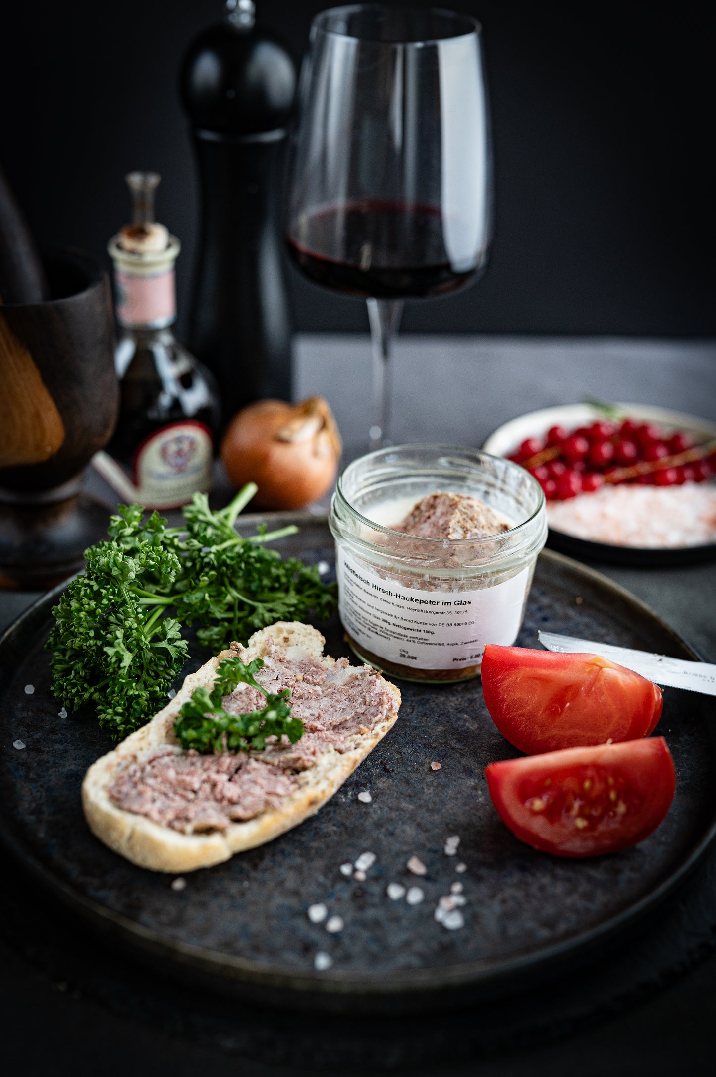 Wildfleisch Hackepeter im Glas